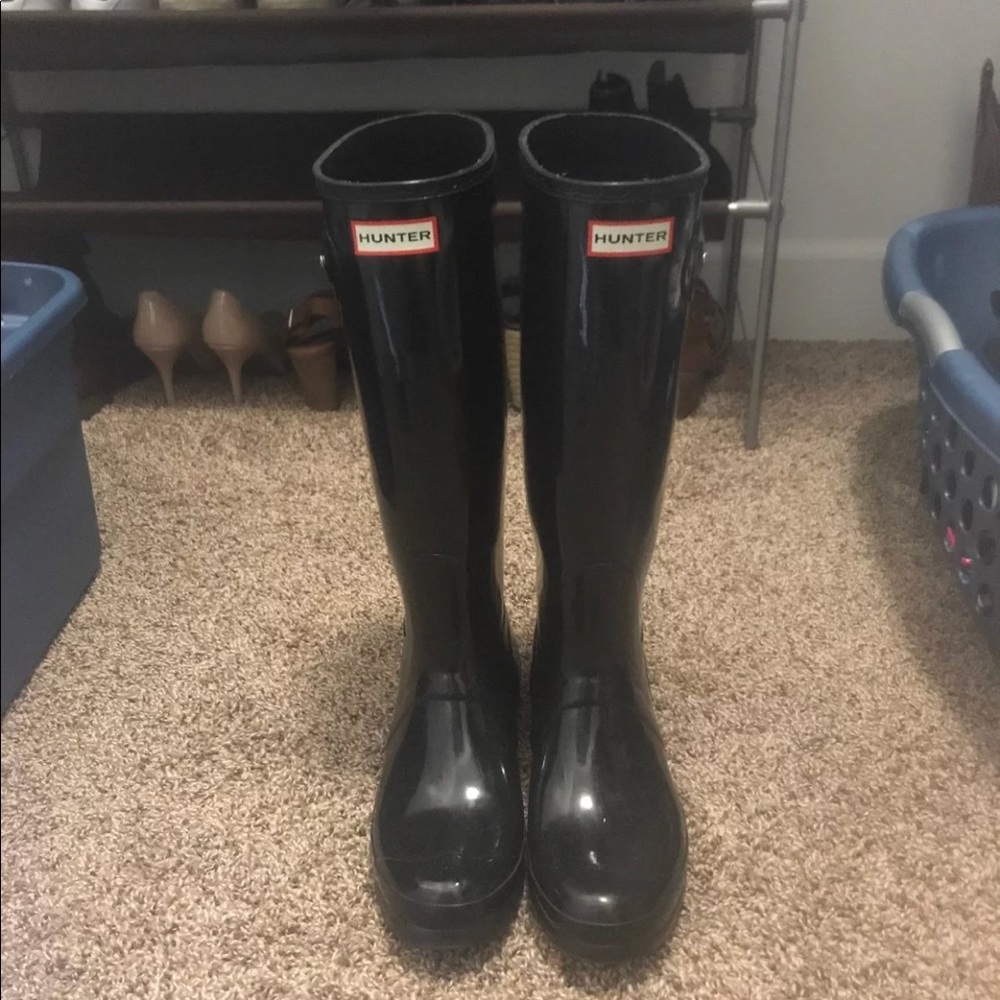 Hunter boots tall size 10